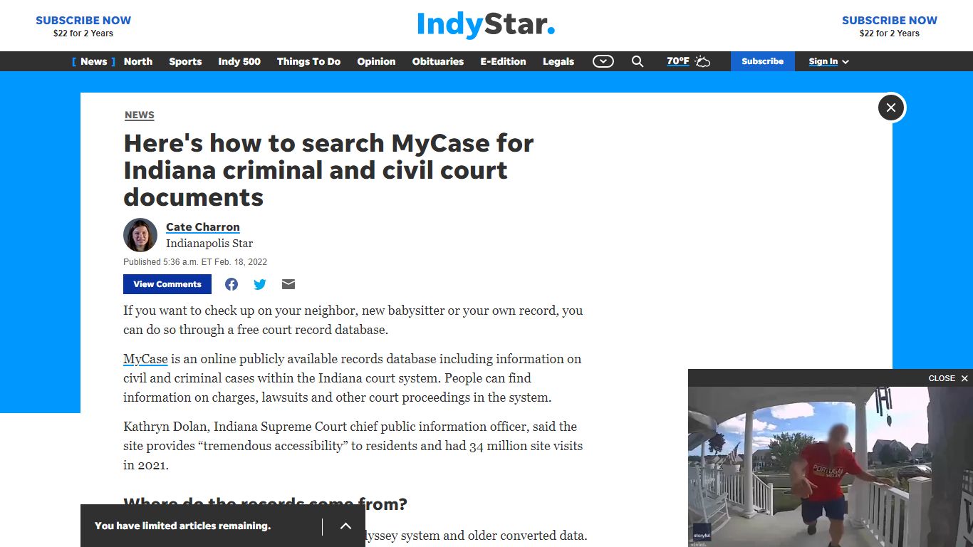 MyCase search: How to look up court cases in Indiana